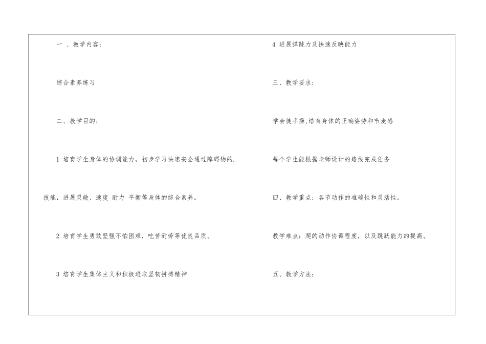小学体育综合素质说课稿_第2页