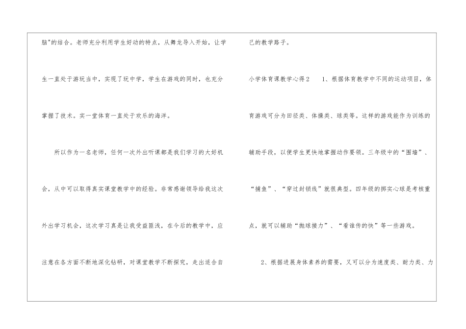 小学体育课教学心得_第3页