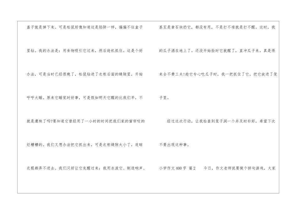 小学作文400字集锦10篇_第2页