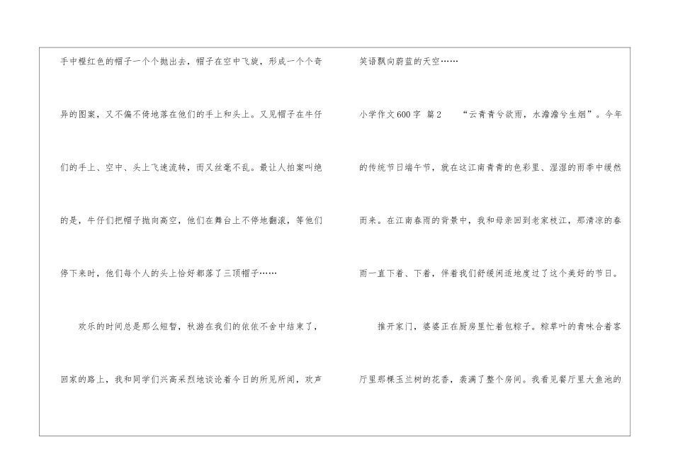 小学作文600字集锦10篇_第3页