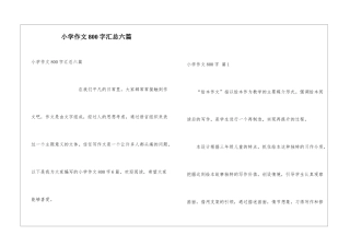 小学作文800字汇总六篇