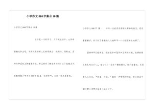 小学作文800字集合10篇