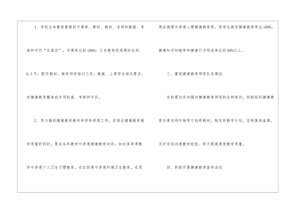 小学健康教育工作计划8_第2页