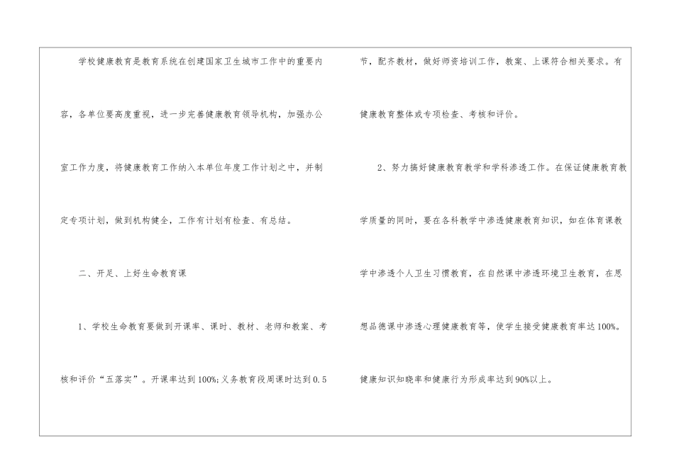 小学健康教育教师工作计划_第2页