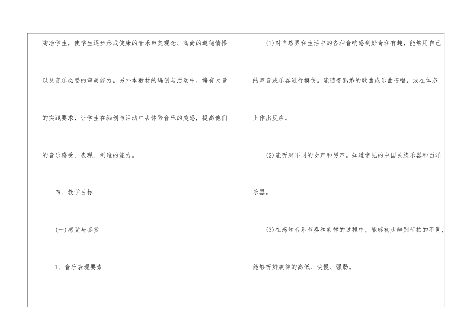 小学六年级上册音乐教学计划15篇_第3页