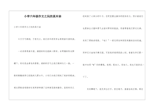 小学六年级作文之玩的真高兴