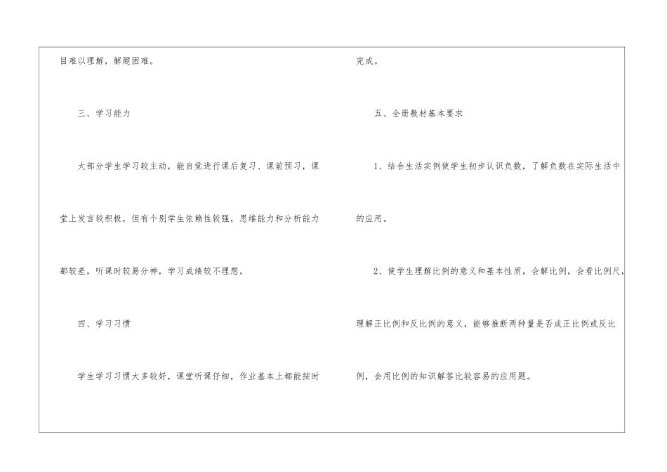 小学六年级数学教学计划(精选4篇)_第2页