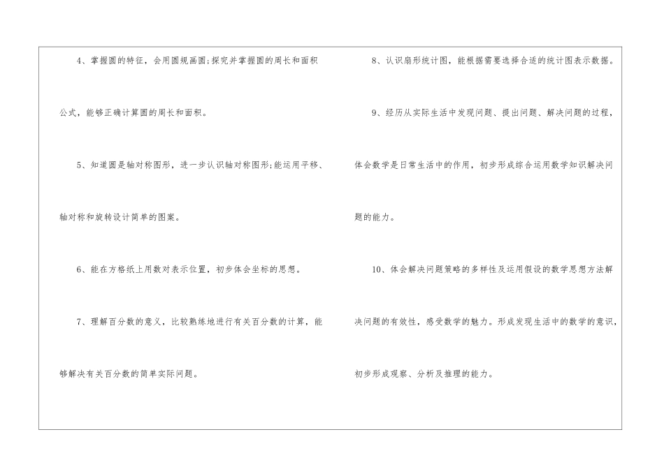 小学六年级数学教学计划集合五篇_第3页