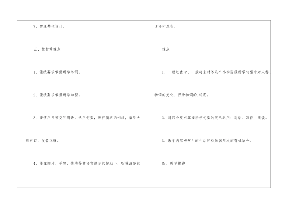 小学六年级英语上册教研计划_第3页