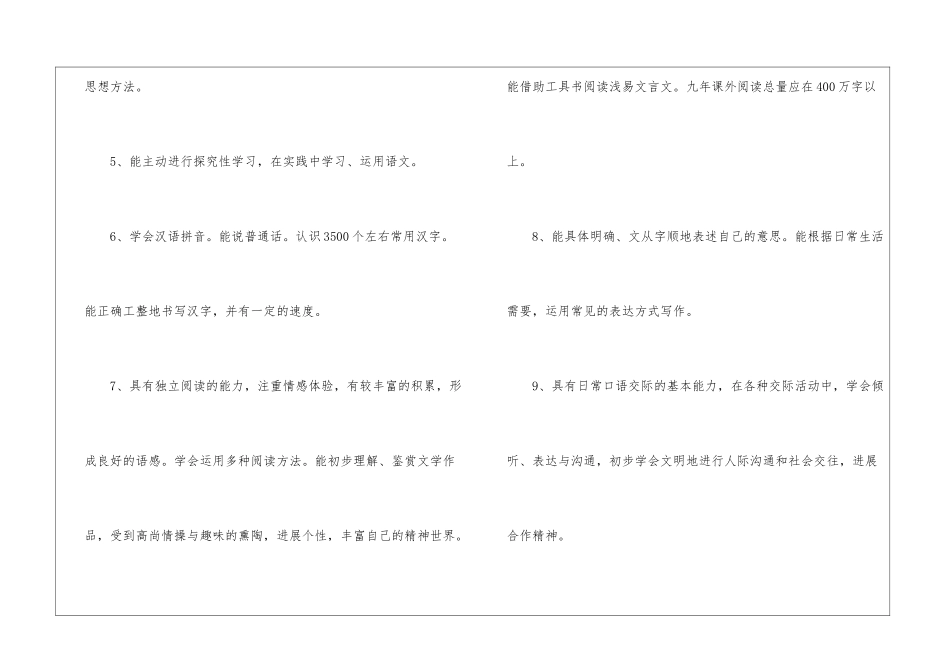 小学六年级语文下册教学工作计划_第2页