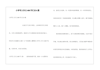 小学写人作文400字汇总6篇