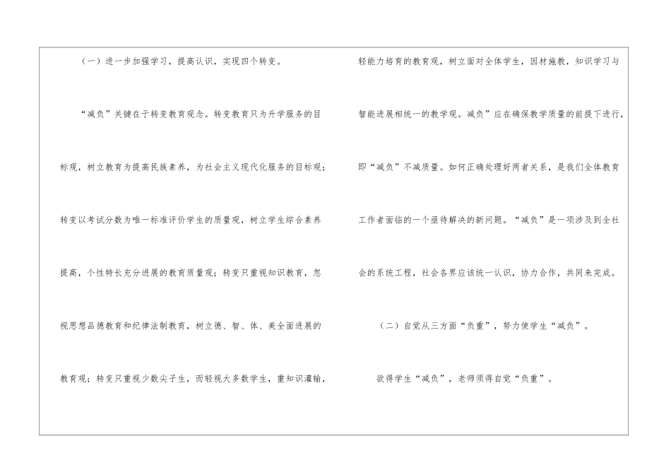 小学减负工作计划_第2页