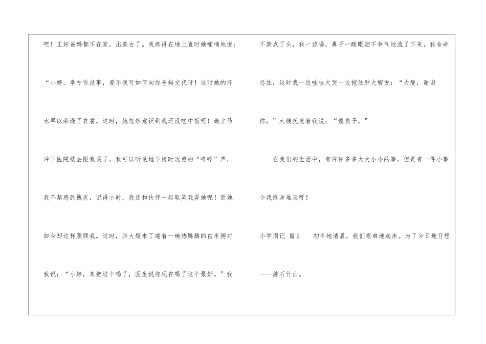 小学周记集合7篇_第2页