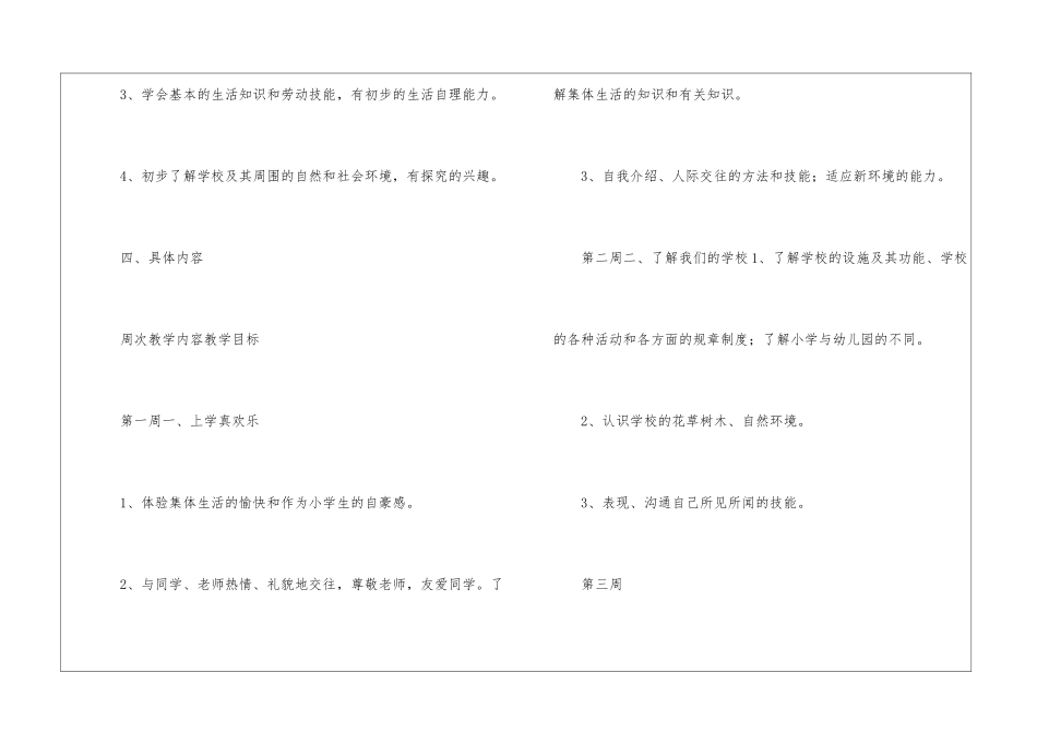 小学品德与生活教学计划_第3页