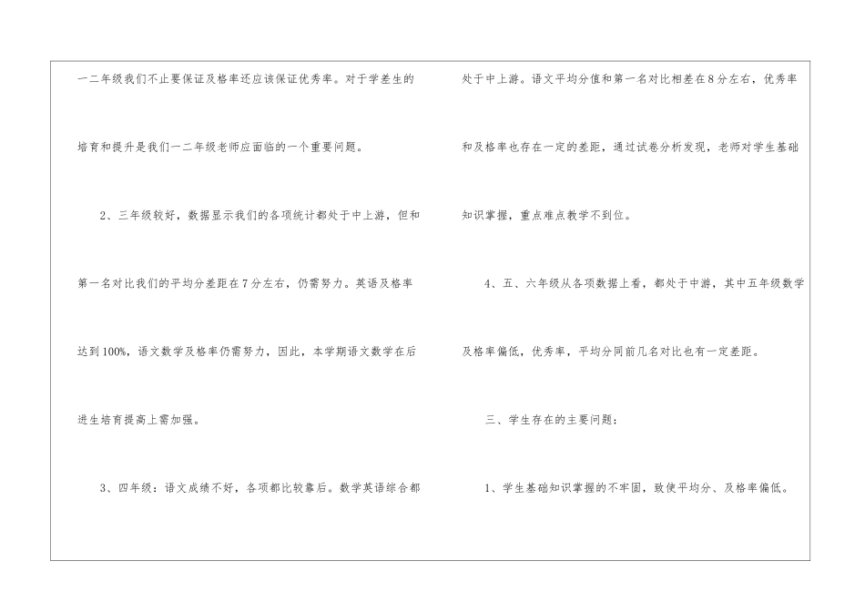 小学学期教育教学工作总结_第3页