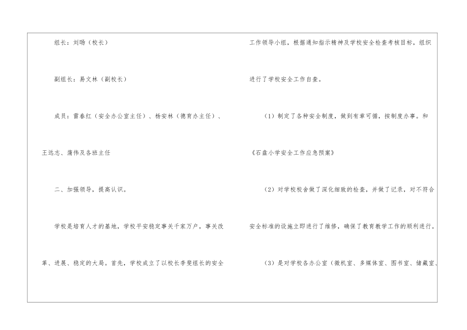 小学安全检查工作总结_第2页