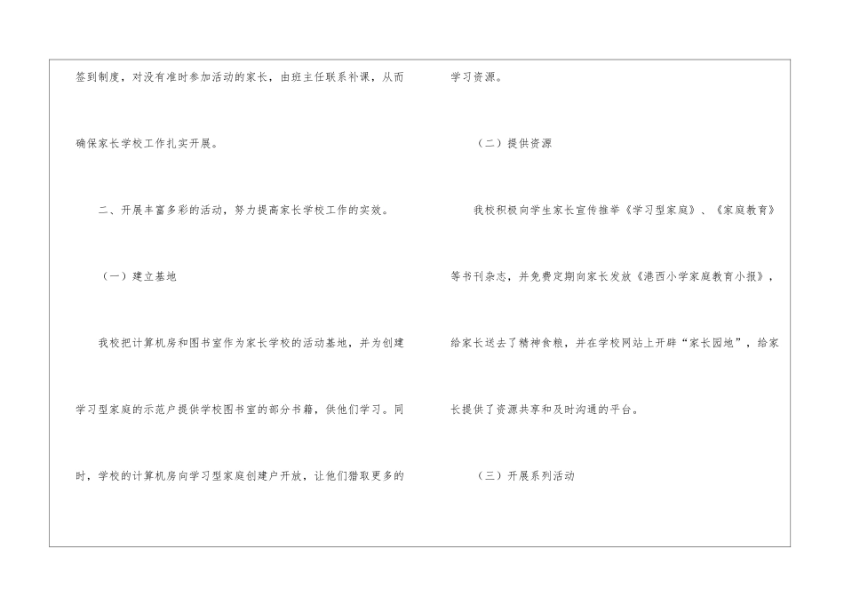 小学家长学校工作总结报告2024_第3页