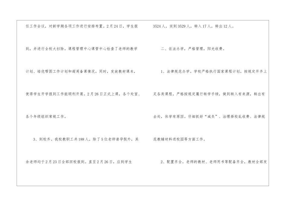 小学春季学期开学工作总结_第2页