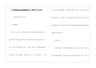 小学校园足球发展规划书-学校工作计划