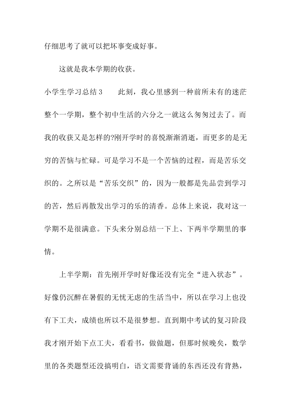 小学生学习总结_第3页