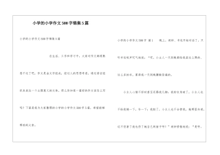 小学的小学作文500字锦集5篇