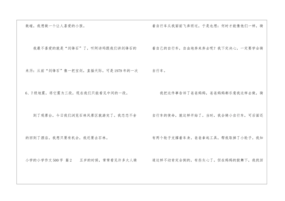 小学的小学作文500字九篇_第3页