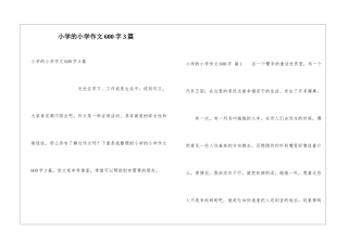 小学的小学作文600字3篇