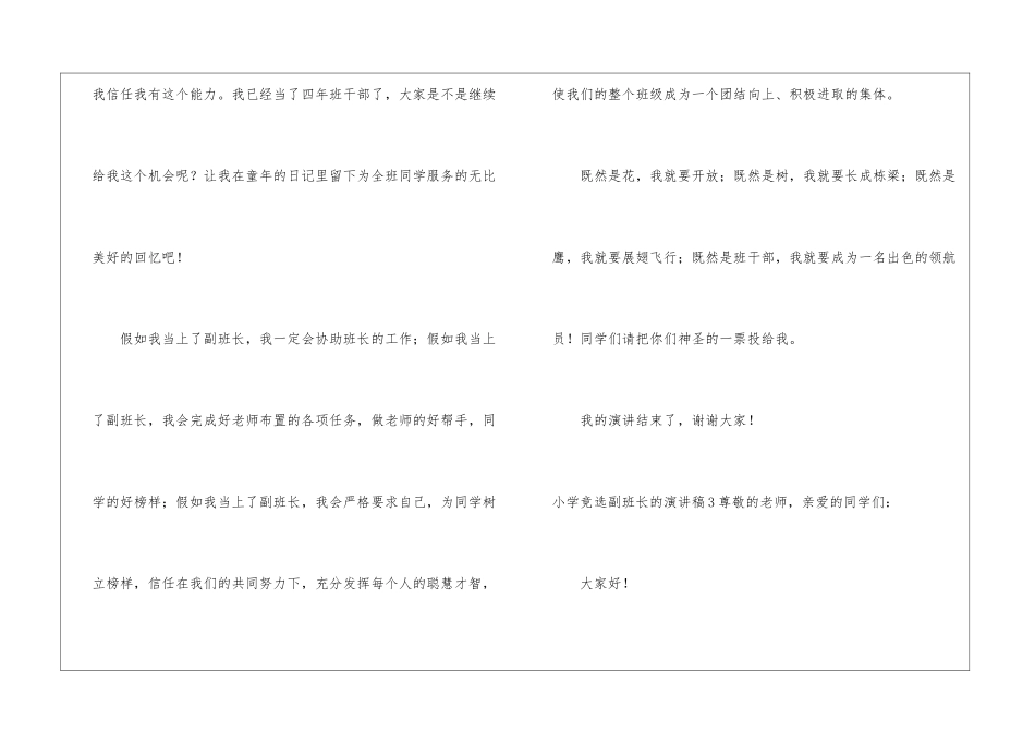 小学竞选副班长的演讲稿_第3页