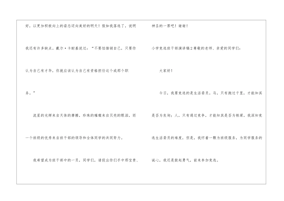 小学竞选班干部演讲稿_第3页