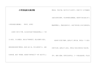 小学竞选组长演讲稿