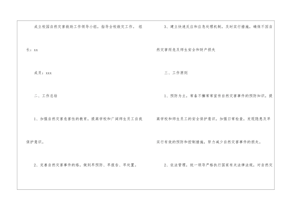 小学自然灾害突发事件安全应急预案_第2页