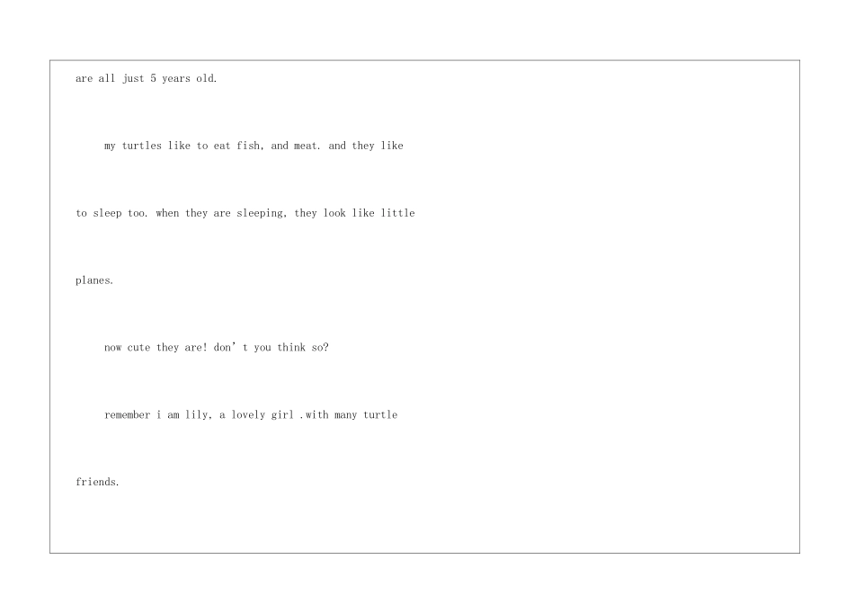 小学英语作文：我最喜欢的动物_第3页