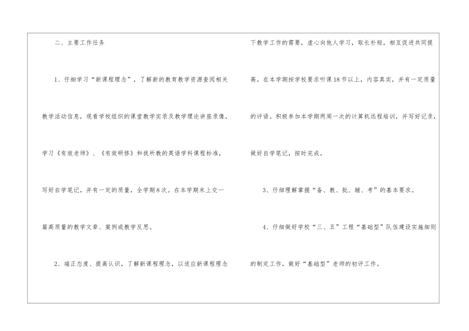 小学英语教师个人工作计划三篇_第2页