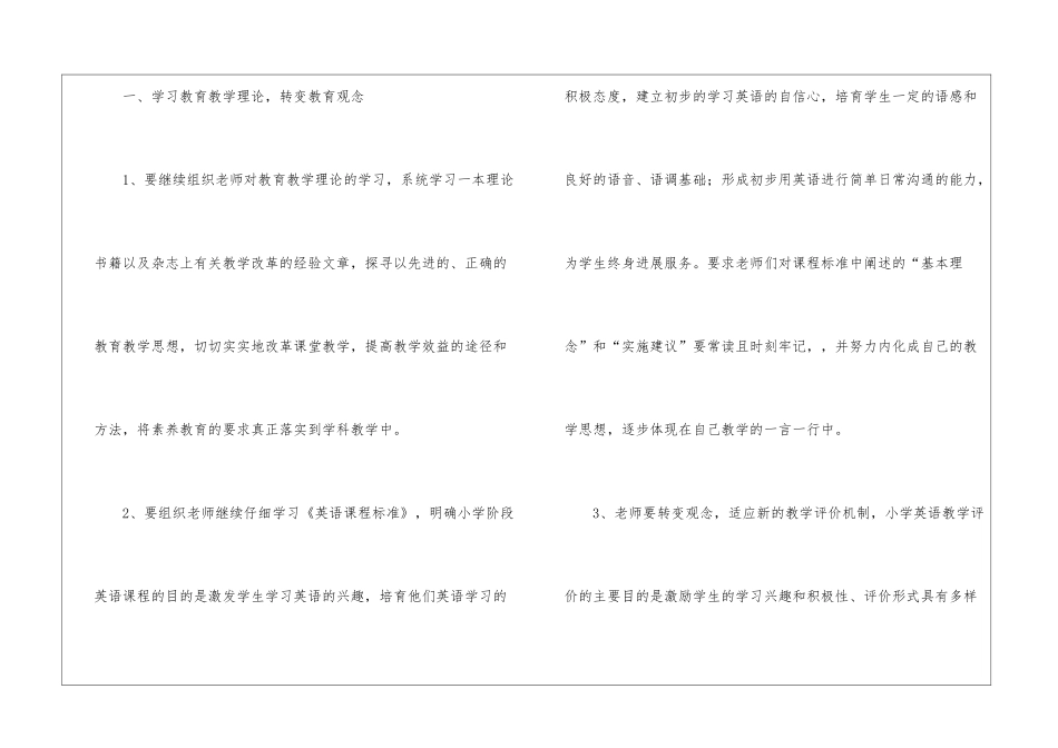 小学英语教师教研工作计划_第2页