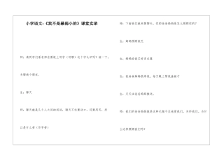 小学语文-《我不是最弱小的》课堂实录-