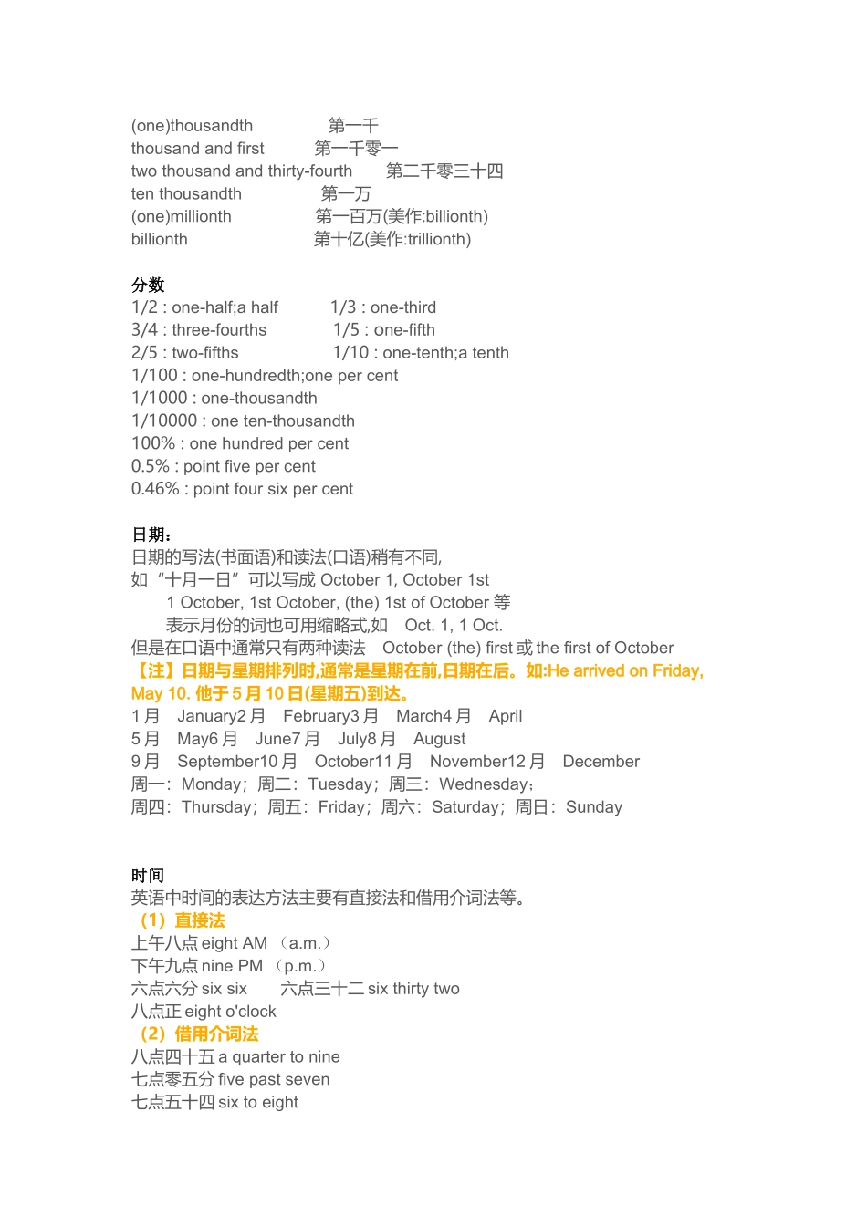 初中英语必考数字表达方式_第2页