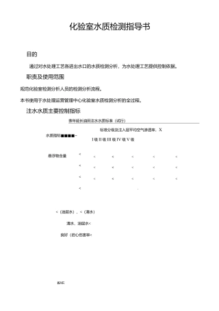 油田污水化验资料