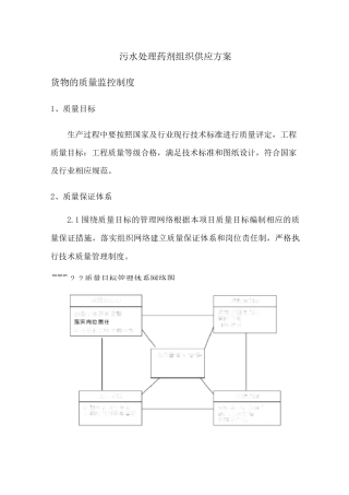 污水处理药剂组织供应方案