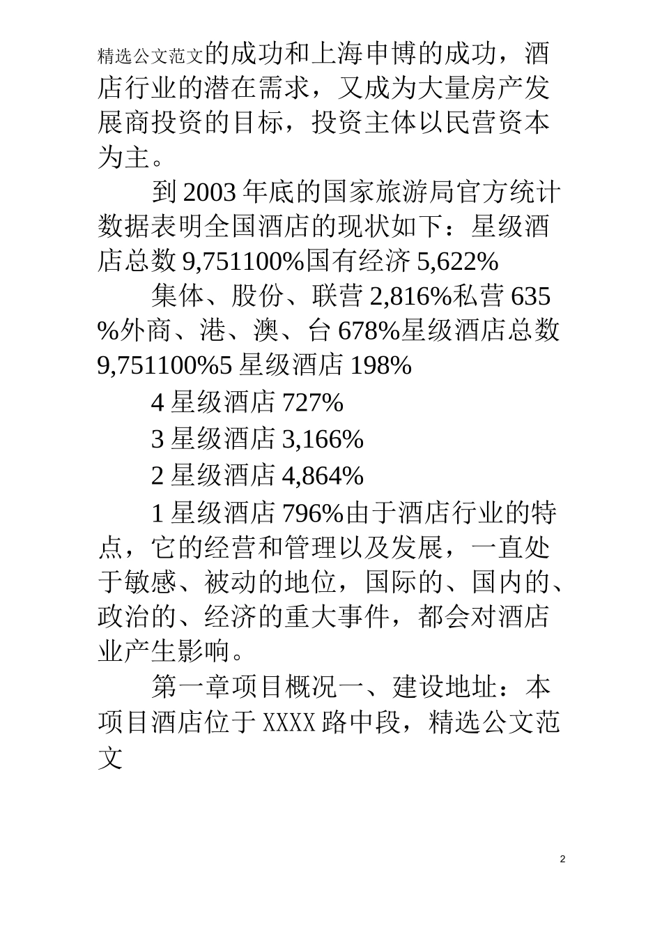 宾馆可行性报告_第2页