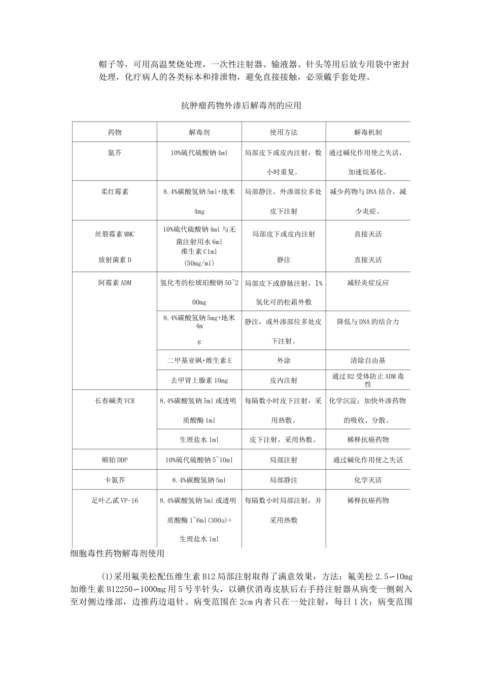 化疗药物外渗的分类与处理_第2页