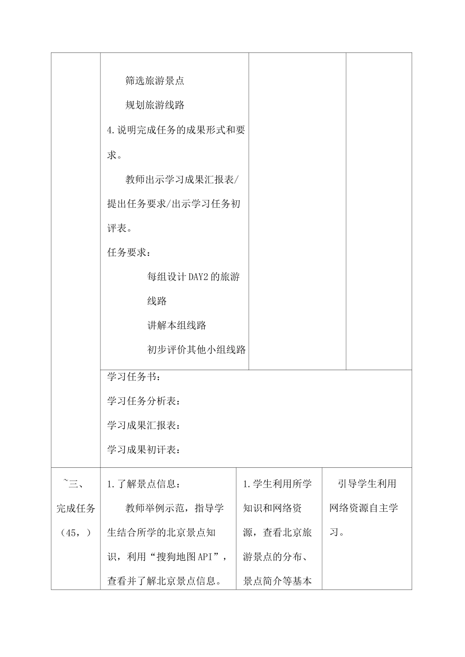 自助旅游线路设计教案_第3页