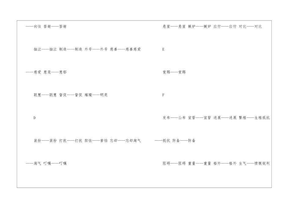 小学语文同义词-小学语文基础知识总结-小学语文基础知识大全_第2页