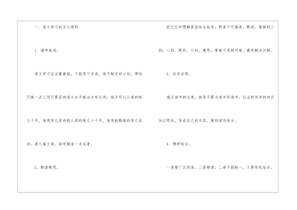 小学语文学习技巧分享-四方面-语文综合知识_第2页