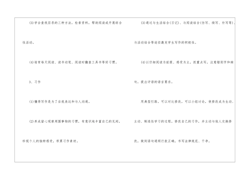 小学语文教学个人工作计划_第3页