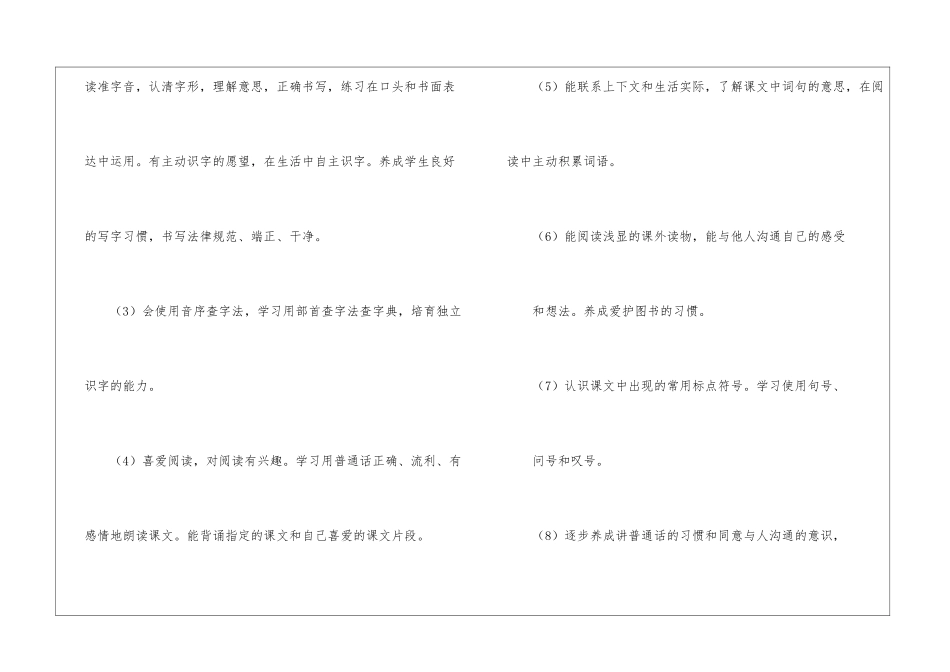 小学语文教学工作计划9篇_第3页