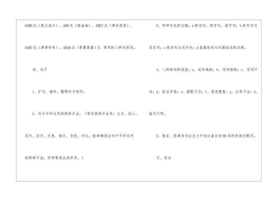 小学语文知识点简要_第3页