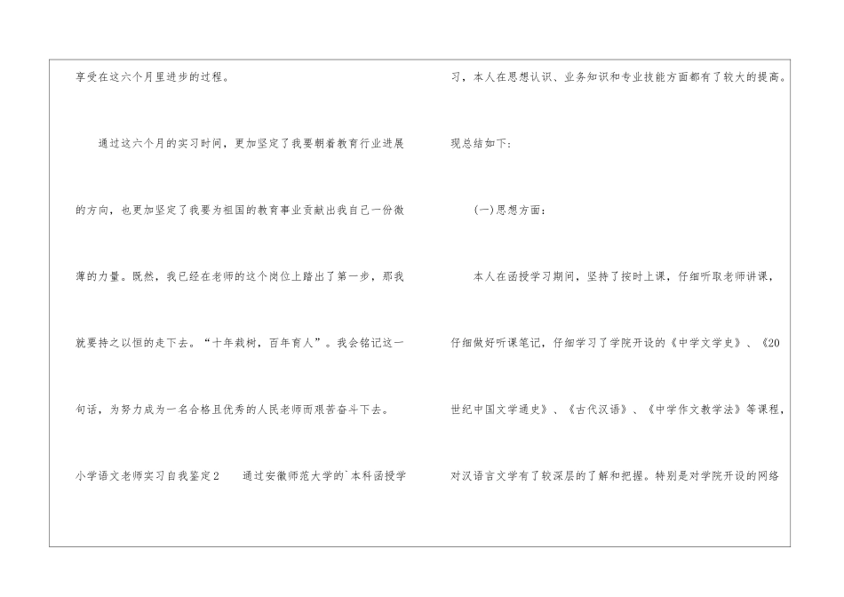 小学语文老师实习自我鉴定_第3页