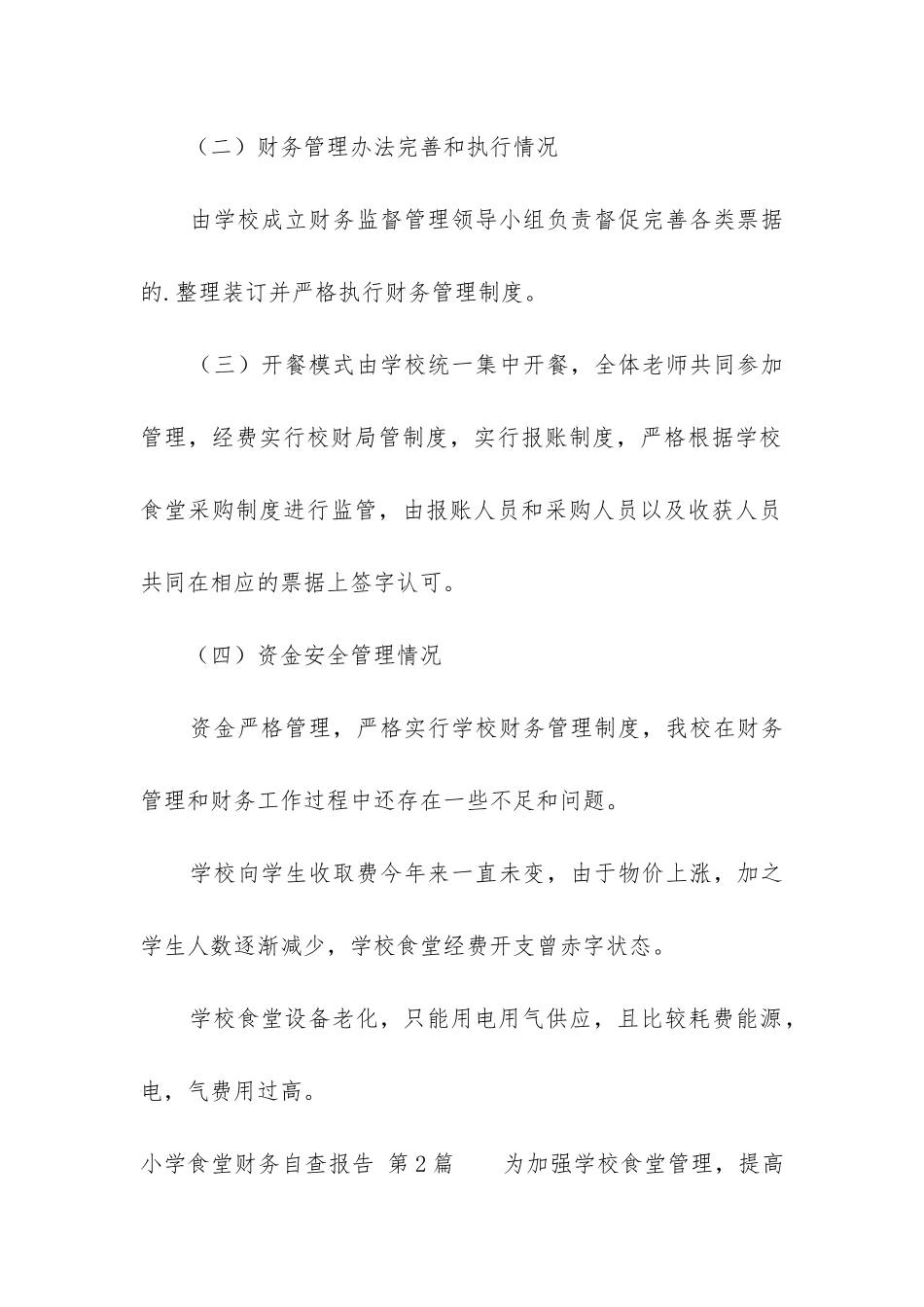小学食堂财务自查报告_第3页