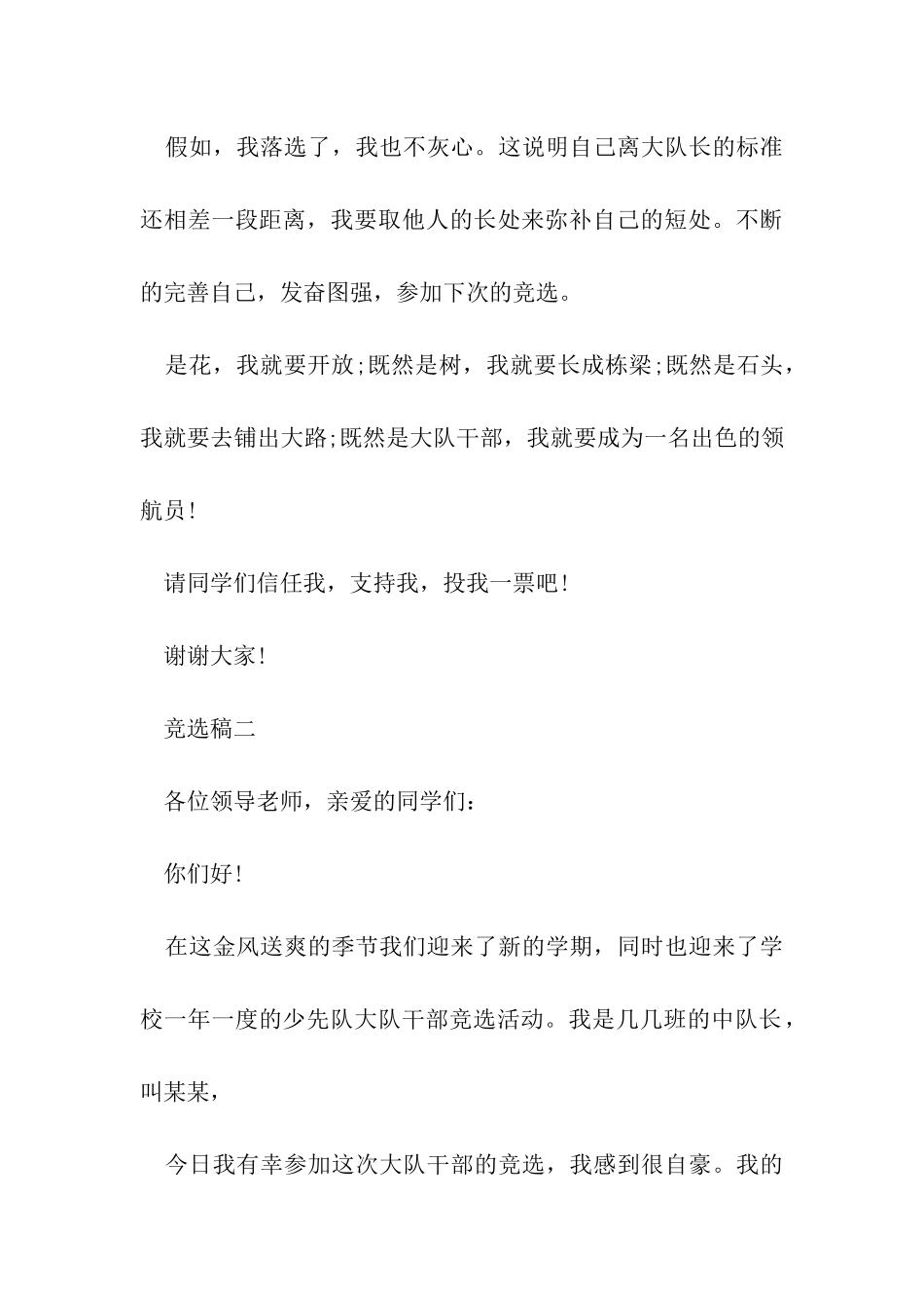 少先队大队委竞选稿_第3页
