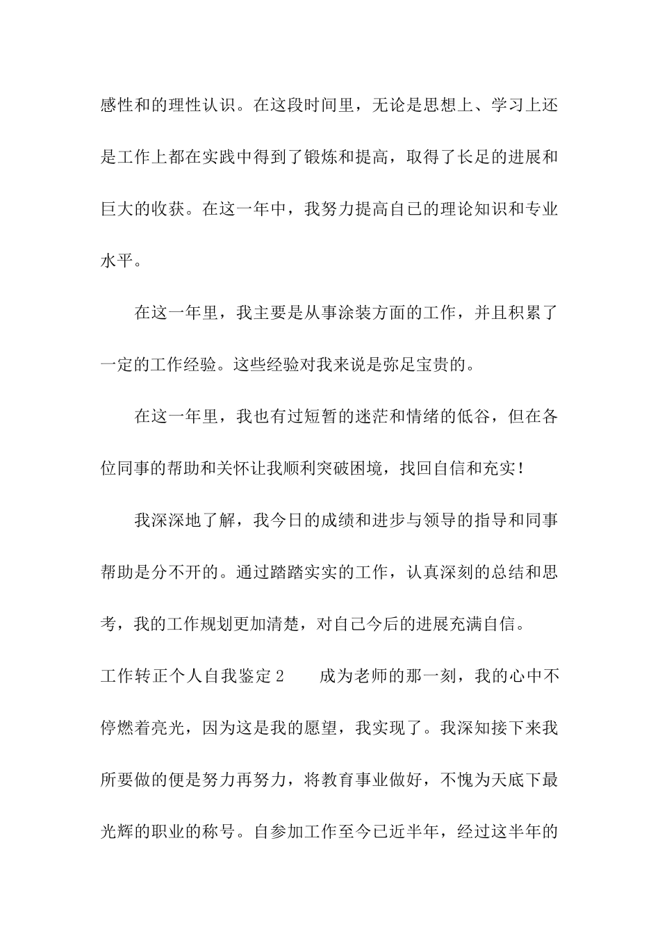 工作转正个人自我鉴定_第2页